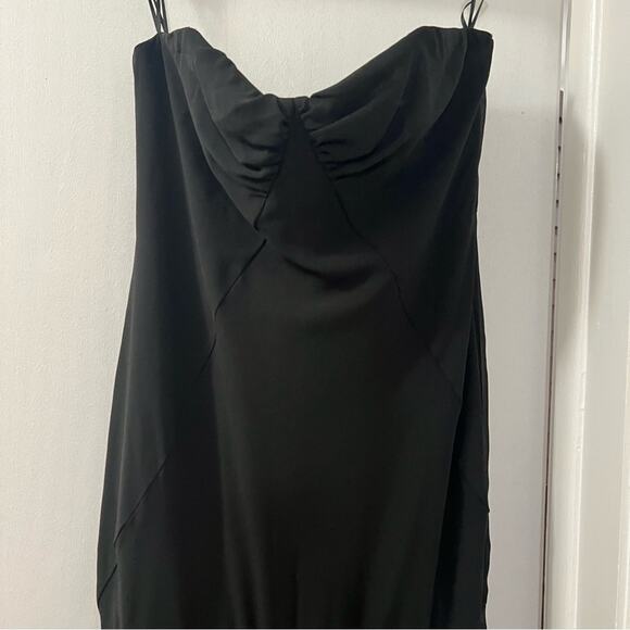 Zara Black SEMI SHEER STRAPLESS DRESS Size Medium - Picture 13 of 15